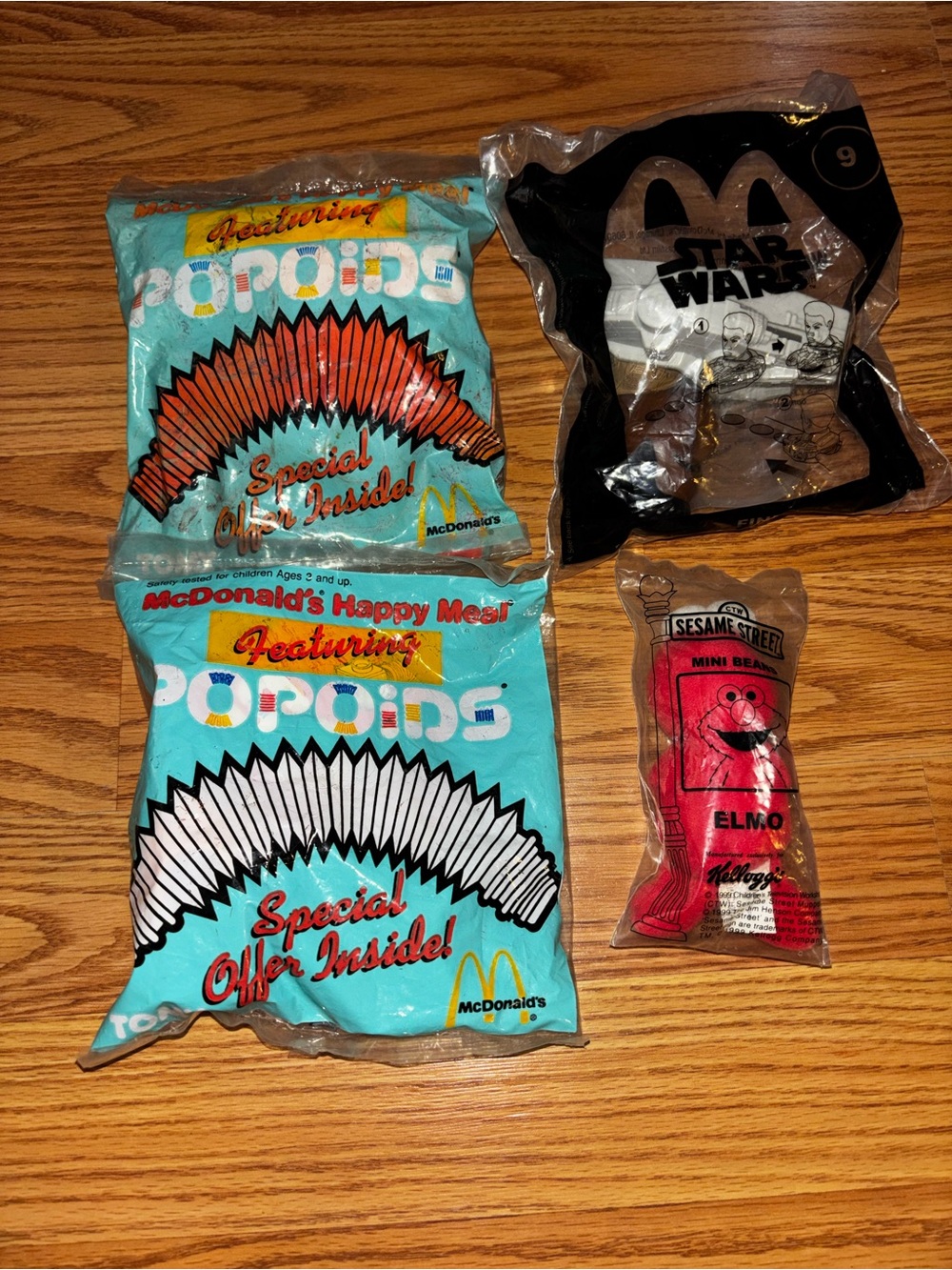 McDonald's Popoids & Happy Meal Toy Pack - Turquoise, Red, Black